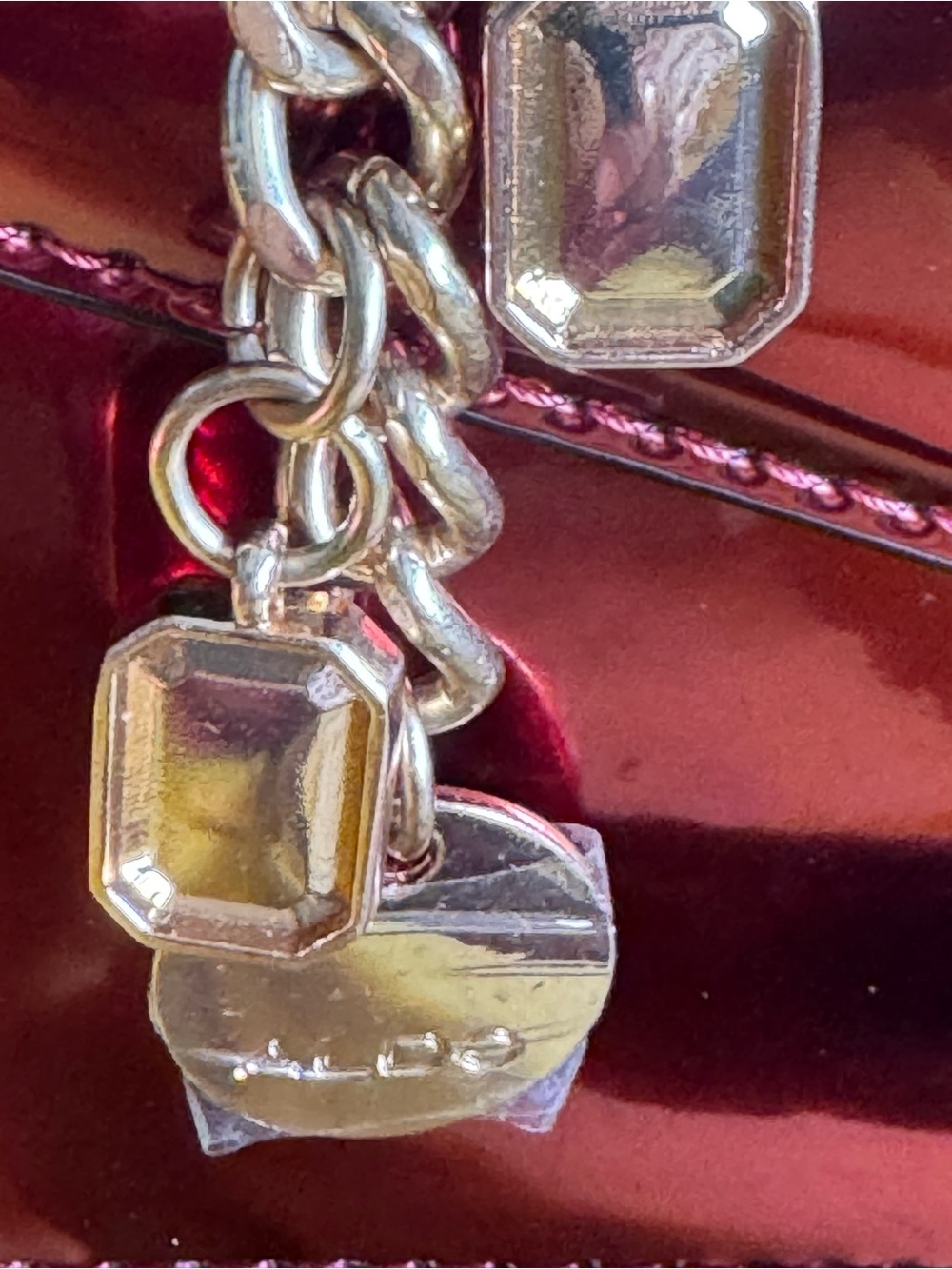 Aldo Small Metallic Red Handbag - Picture 4 of 5